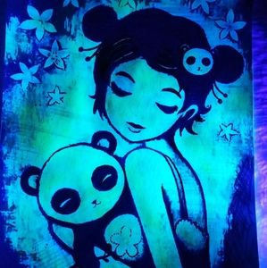 BLACKLIGHT panda print